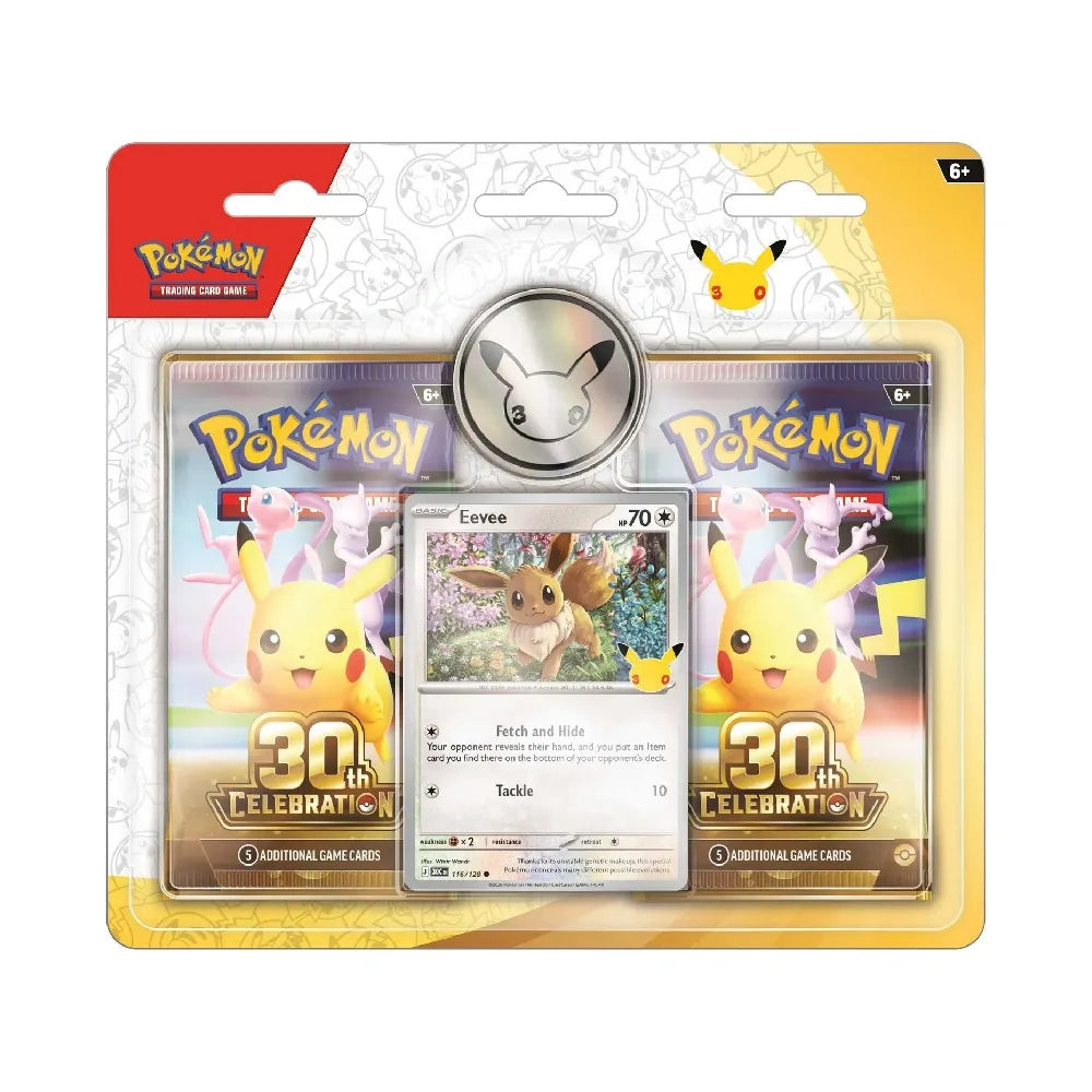 Pokémon TCG: 30th Celebration Eevee 2-Pack Blister, engelsk utgåva