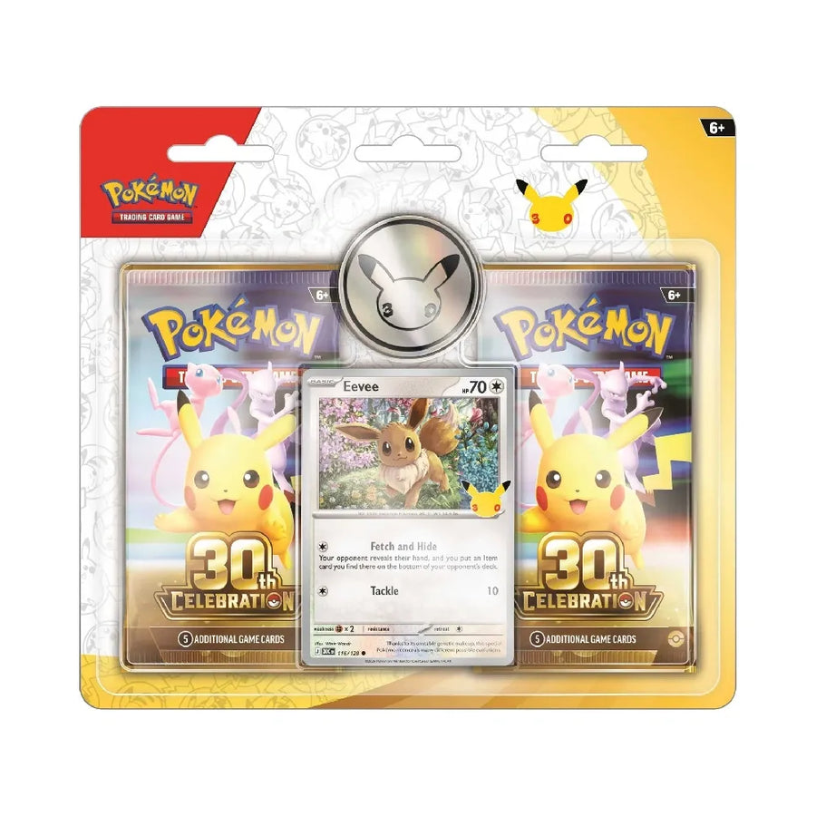 Pokémon TCG: 30th Celebration Eevee 2-Pack Blister, engelsk utgåva
