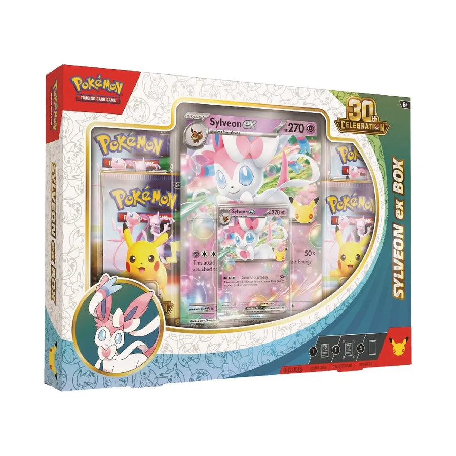 Pokémon TCG: 30th Celebration Pokémon ex Box – Sylveon ex, engelsk utgåva